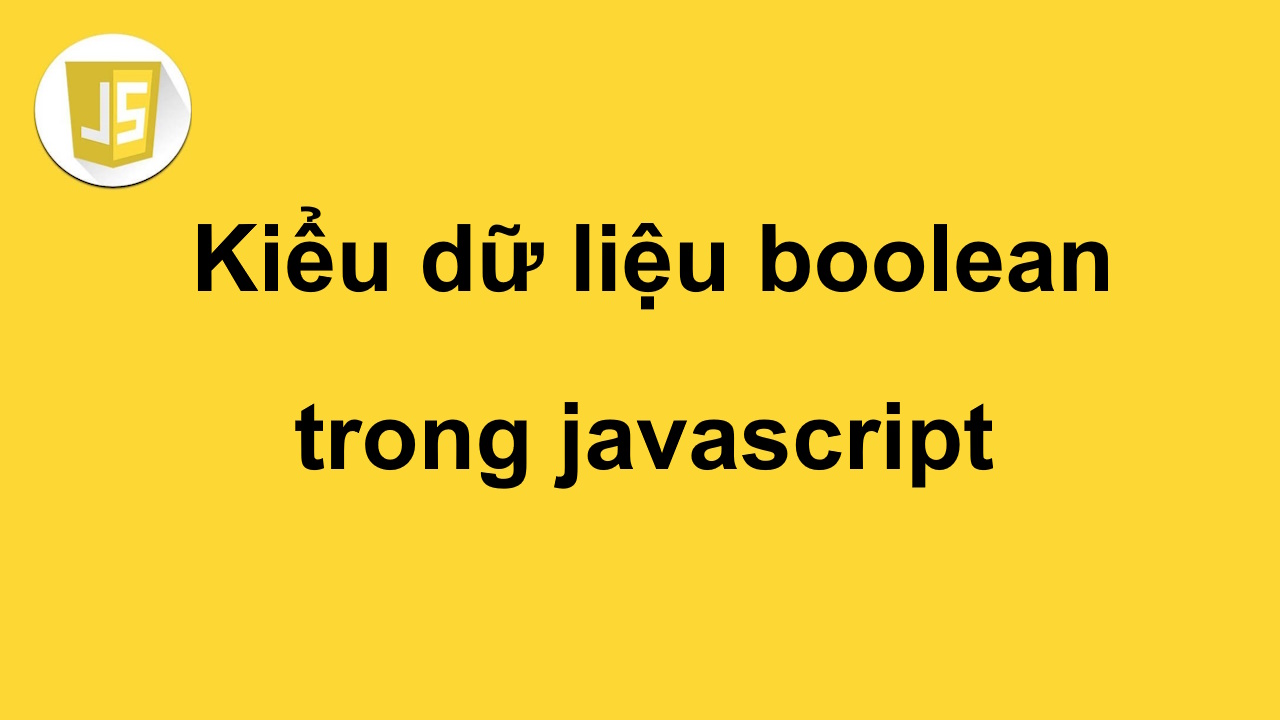 Kiểu dữ liệu Boolean trong javascript