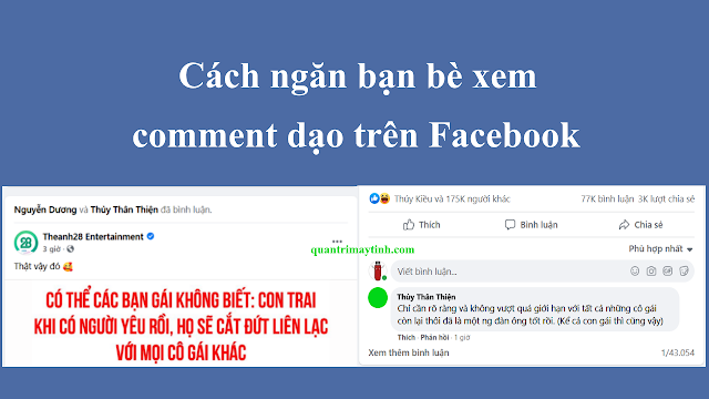 Cách ngăn bạn bè xem được comment dạo trên Facebook