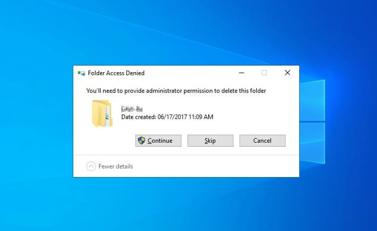 Cách sửa lỗi "you'll need to provide administrator permission......" khi cut, copy, delete file, folder