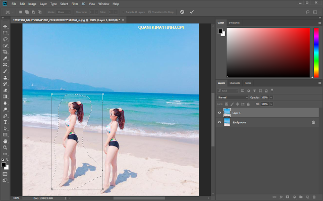 Cách di chuyển đối tượng trong hình ảnh bằng Photoshop