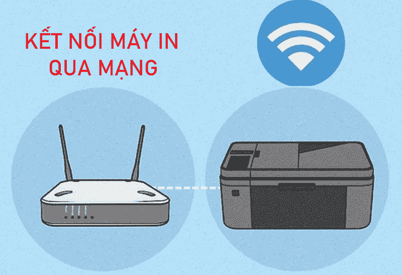 Cách kết nối máy khách với máy in qua mạng Lan, Wifi