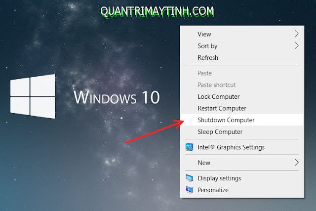 Tạo chế độ Shutdown, Restart vào menu chuột phải trên Desktop